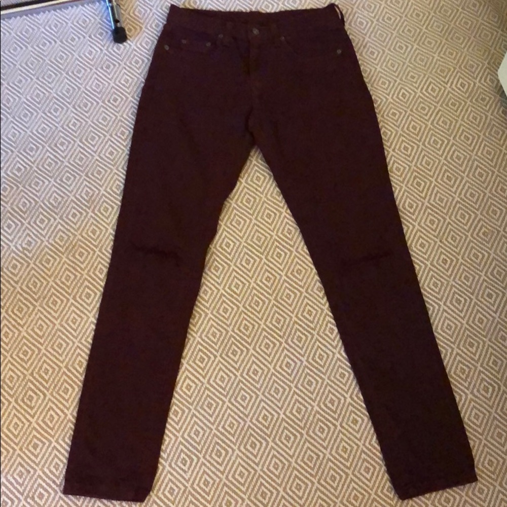 NWOT  LF carmar maroon straight leg jeans